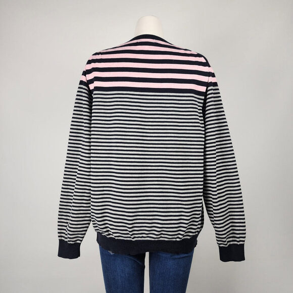 Autograph Pink & Black Knit Striped Sweater Size L - Picture 5 of 7